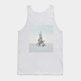 Frosty tree on a foggy day Tank Top